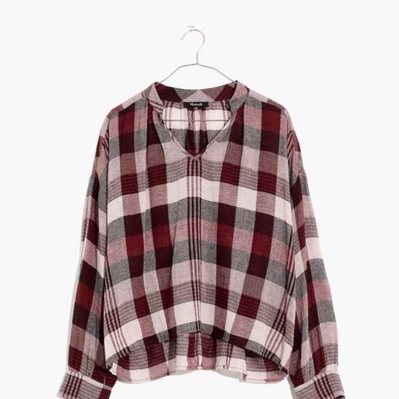 Madewell Tops - Madewell Highroad Popover Shirt in Schorr Plaid